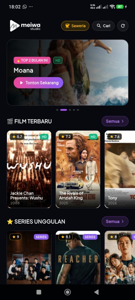 Tampilan MeiwaStudio Nonton Film